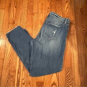 Cosmic Blue Love distressed jeans. Size 32 (Stitch Fix brand)